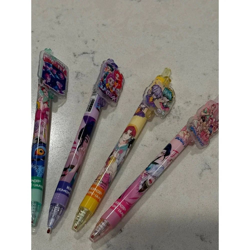 Anime Character Demon Hunter Pens Set of 7 Kawaii Cute‎ Drawing Writing